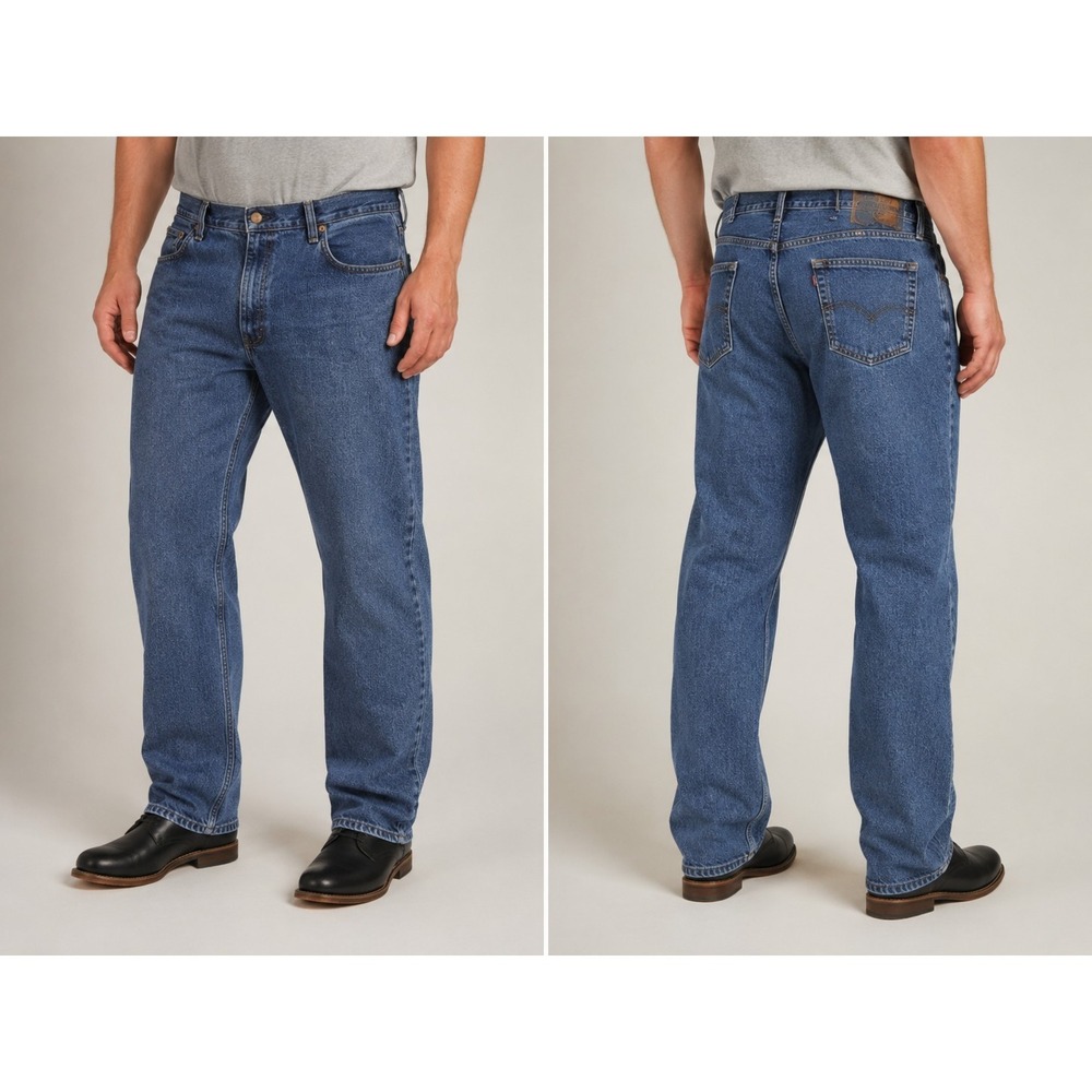 George Straight Fit Jeans Mens 40x32 Dark Wash Stretch Denim Classic 5‎ Pocket